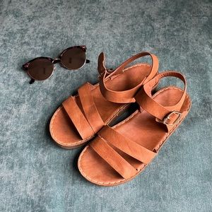 Tan double strap sandals- SO cute and comfy!